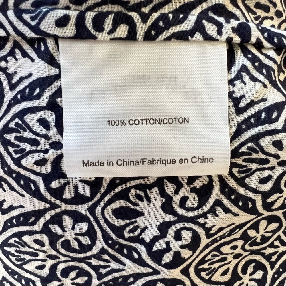 Tory Burch Cotton Collared Button Down Blouse Nav… - image 7